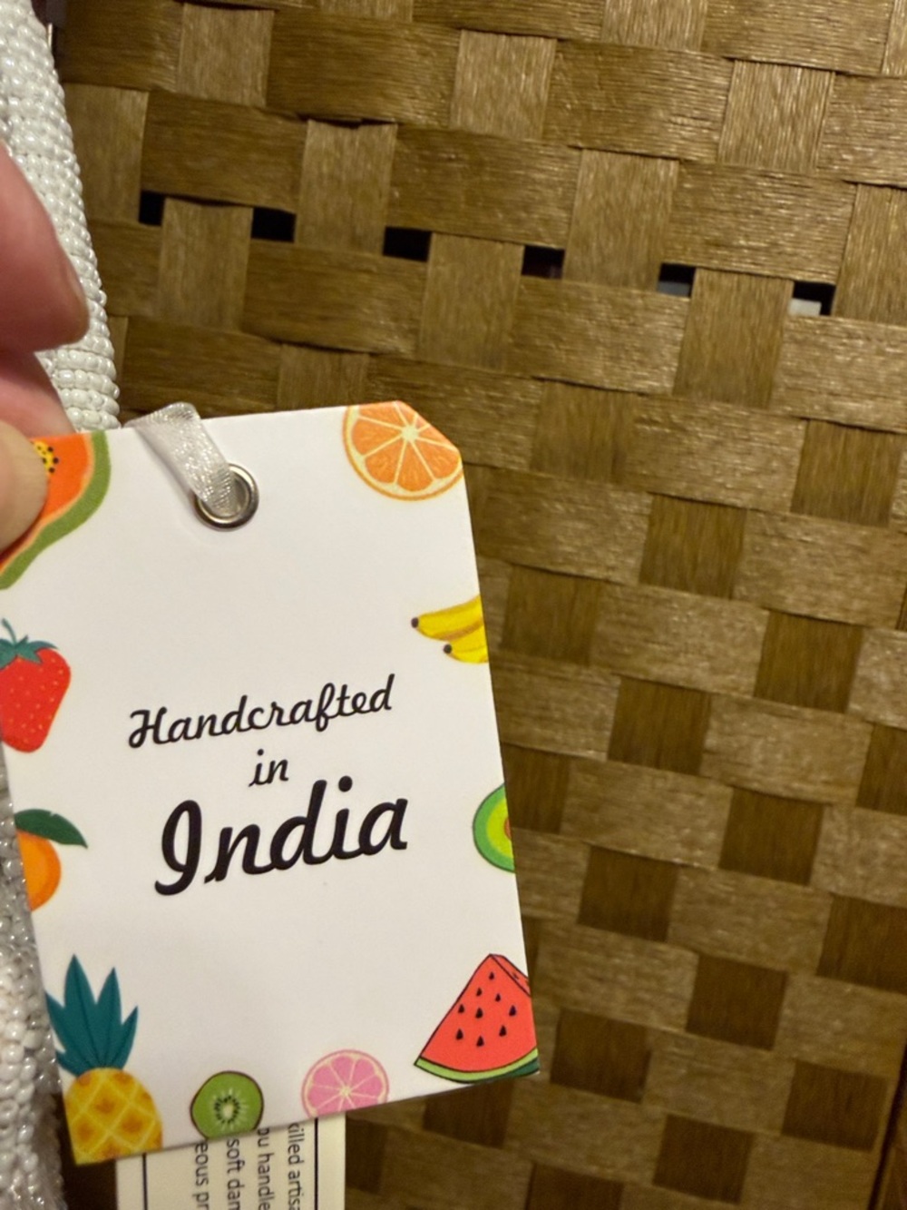 Marshalls Beaded Floral Patchwork Satchel in White, Yellow, Red, Teal, Navy - Picture 2 of 3